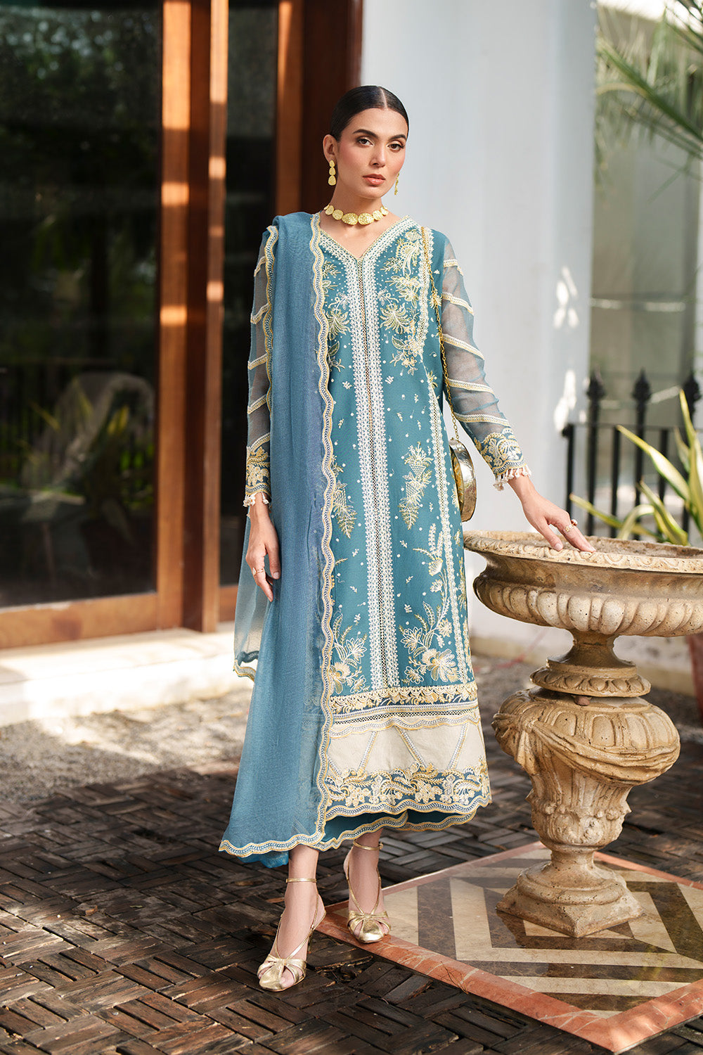 PENELOPE – Blue 3 Piece Embroidered Pret Suit