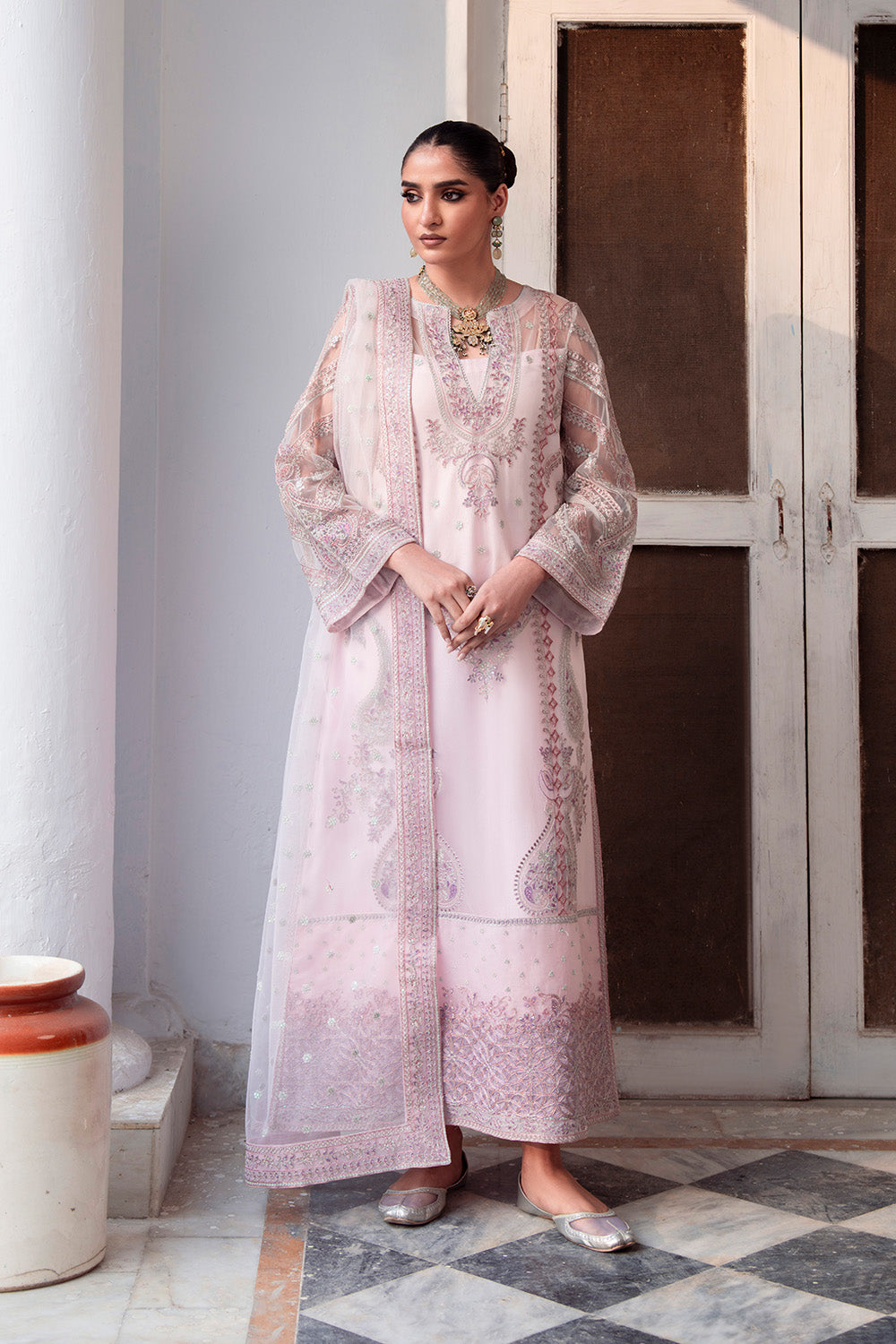 Maryum N Maria Pink 3-Piece Pret | Bareeze Net Elegance