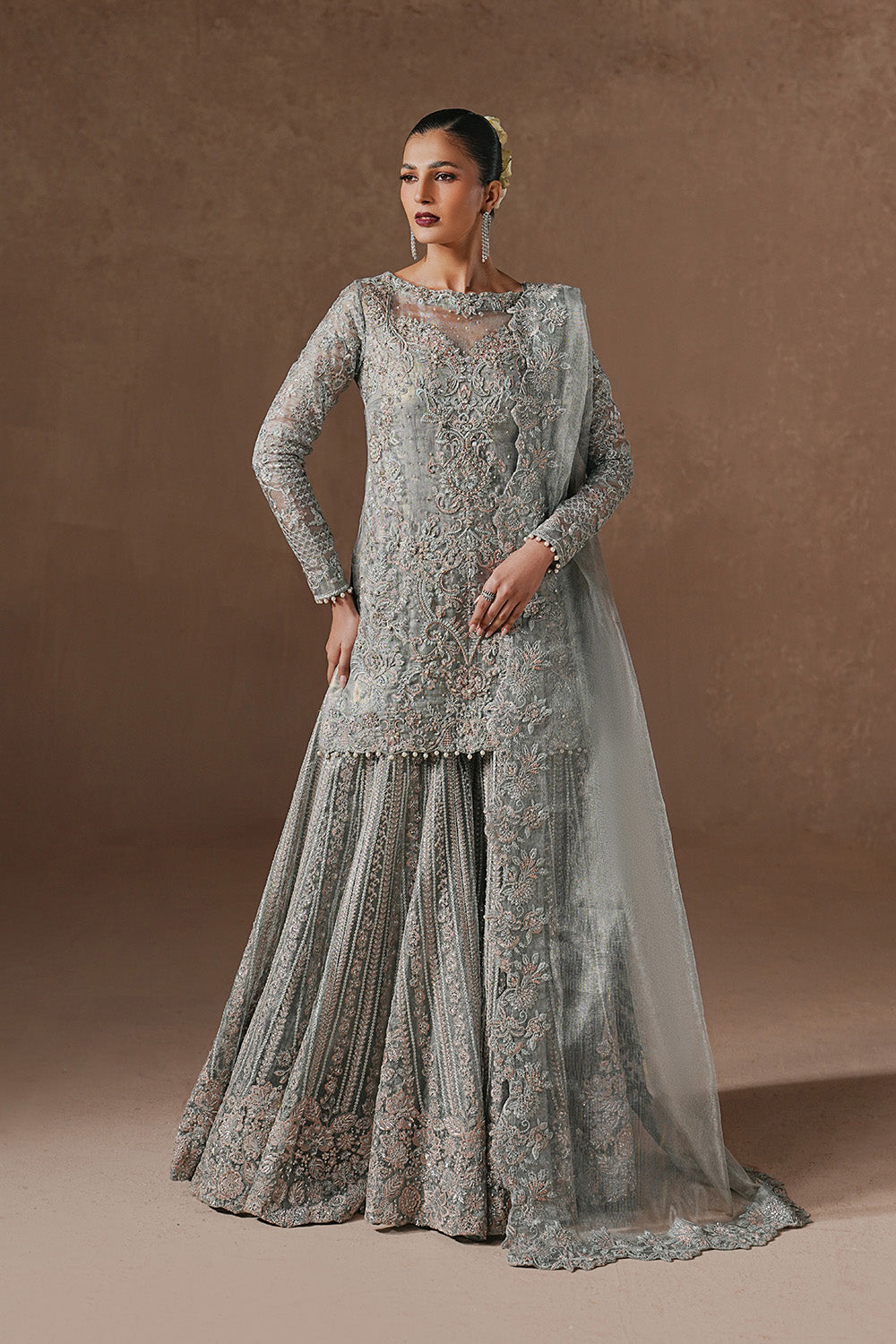 Grey Wedding Dress for Walima | Maryum & Maria Maryum N Maria Grey Wedding Dress for Walima | Maryum & Maria Maryum N Maria