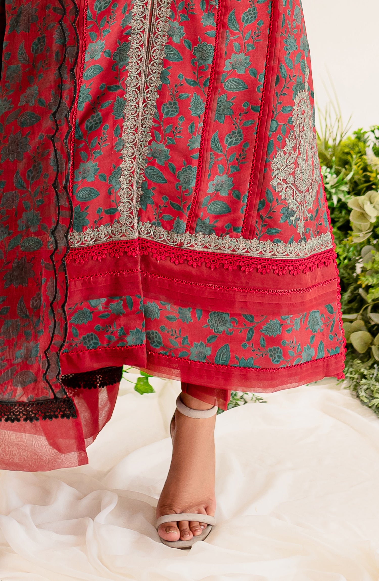Printed Embroidered Lawn - Ruby (MLFD-167)