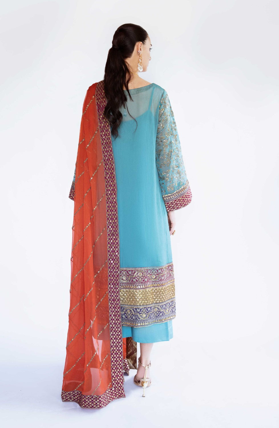 3 Piece Embroidered Chiffon Adrie - FS40015