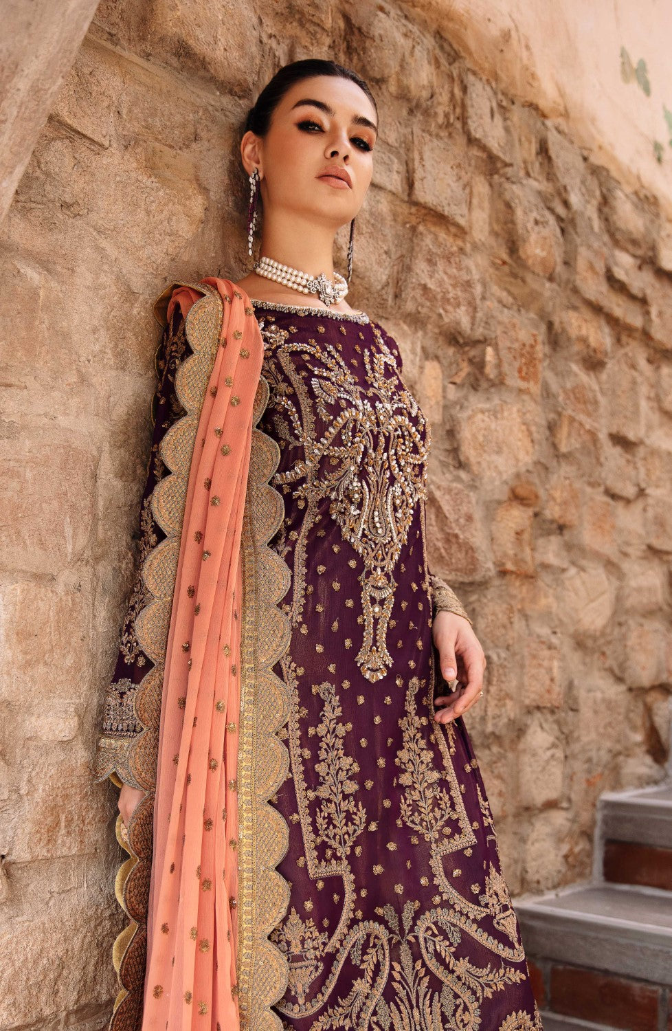 3 Piece Embroidered Chiffon Anouk - FS40018