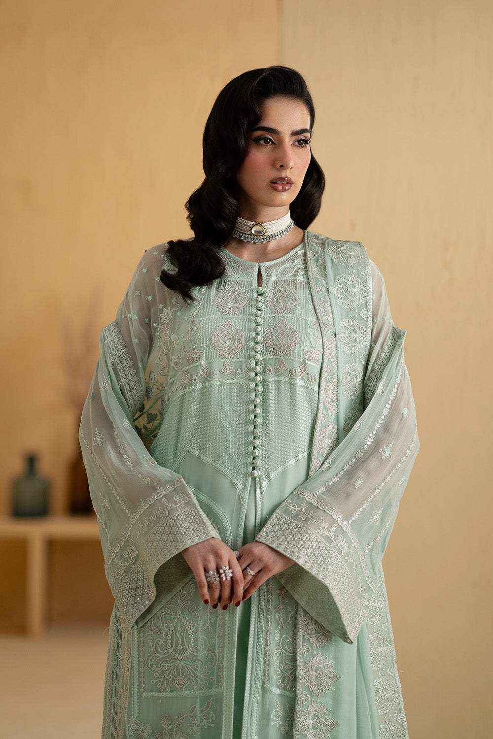 Chiffon Embroidered Dresses in Pakistan Aqua Green Suit 3 Piece suit Maryum N Maria Chiffon Embroidered Dresses in Pakistan Aqua Green Suit 3 Piece suit Maryum N Maria