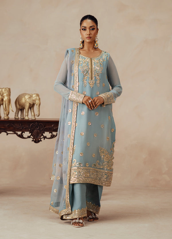 3 Piece Embroidered Chiffon AZITA - FSU5619