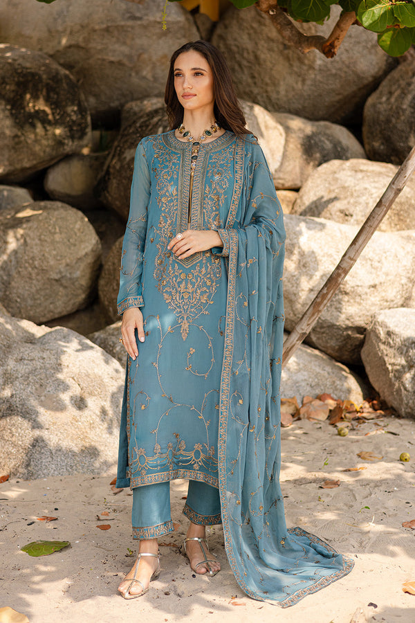 3 Piece Embroirdered Chiffon Aarvi - FW40059