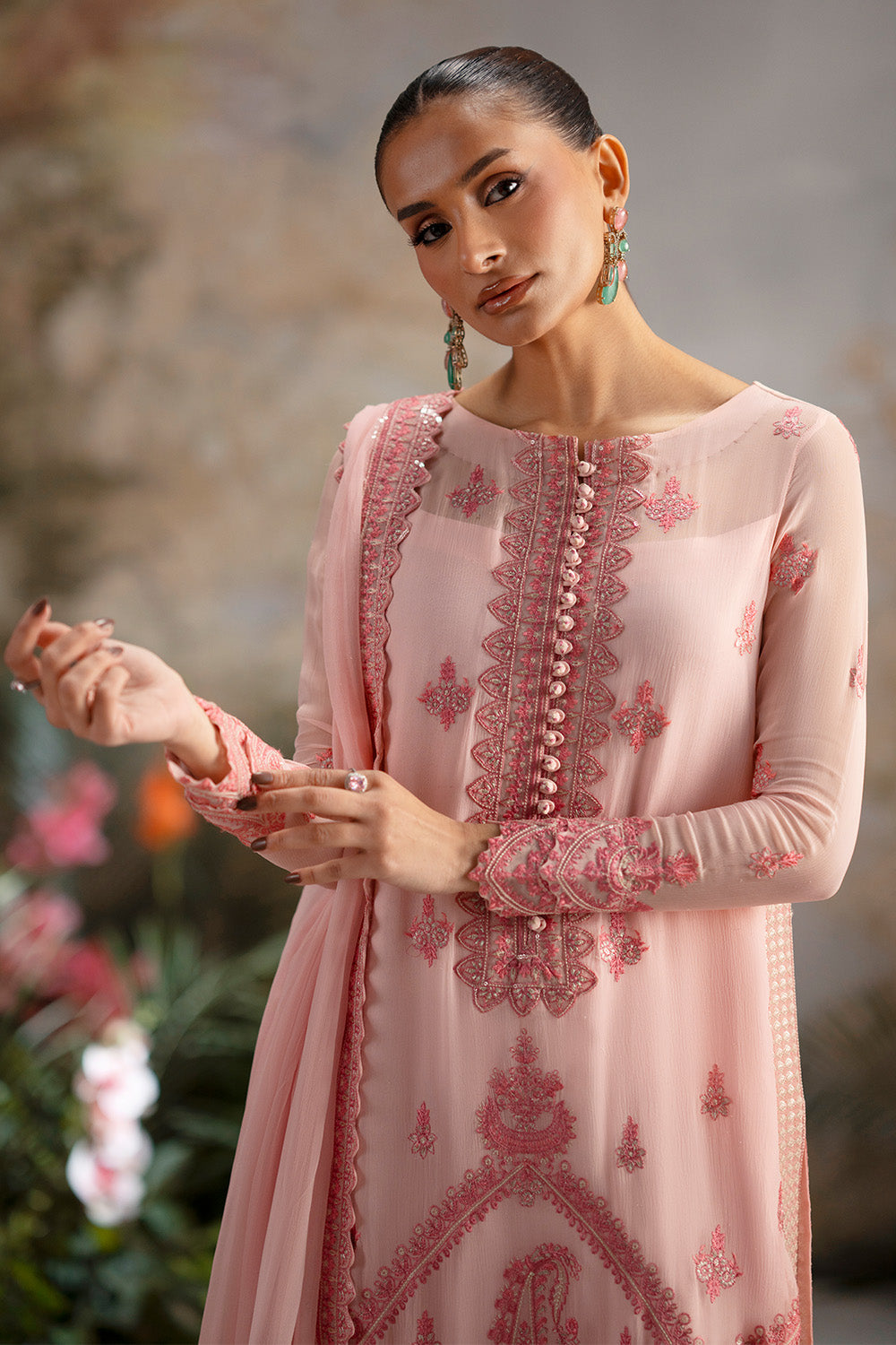 Luxury Chiffon Embroidered Dresses in Pakistan – 3 Piece Set