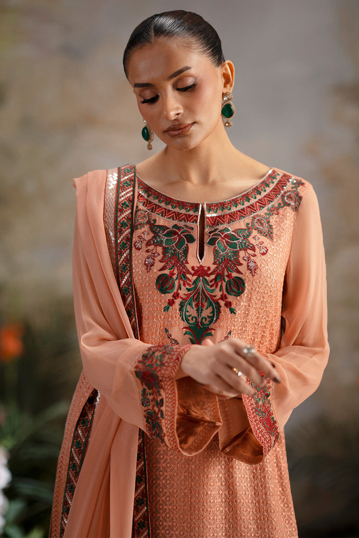 Chiffon Embroidered Dresses in Pakistan – Salmon Set – Maryum N Maria