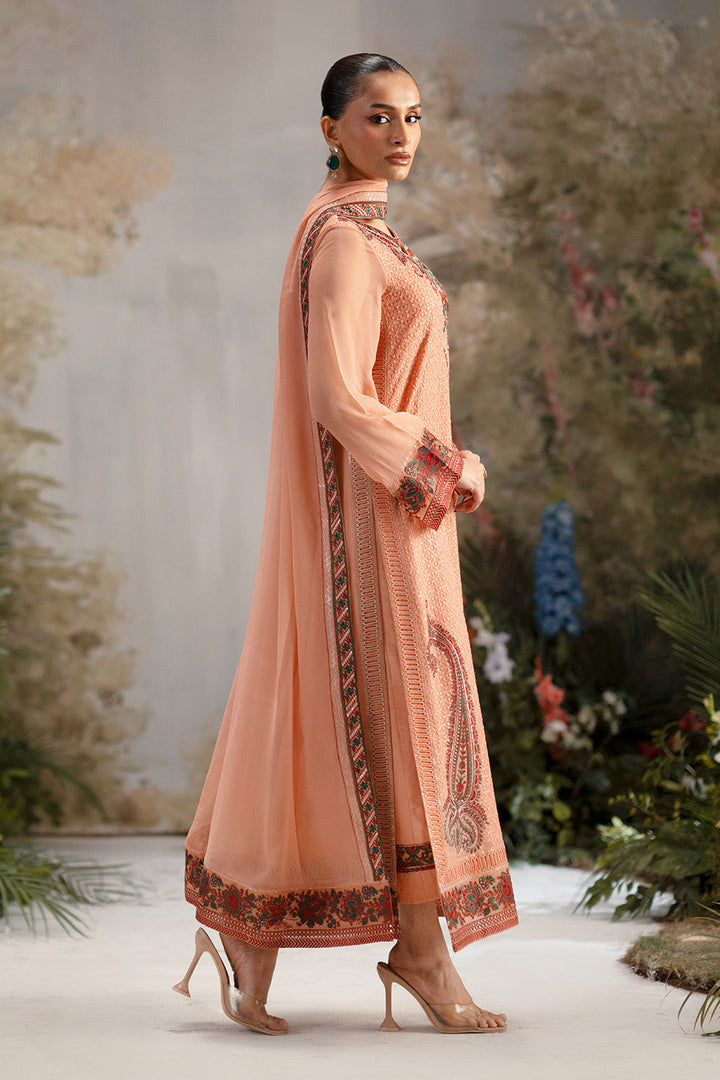 Chiffon Embroidered Dresses in Pakistan – Salmon Set – Maryum N Maria