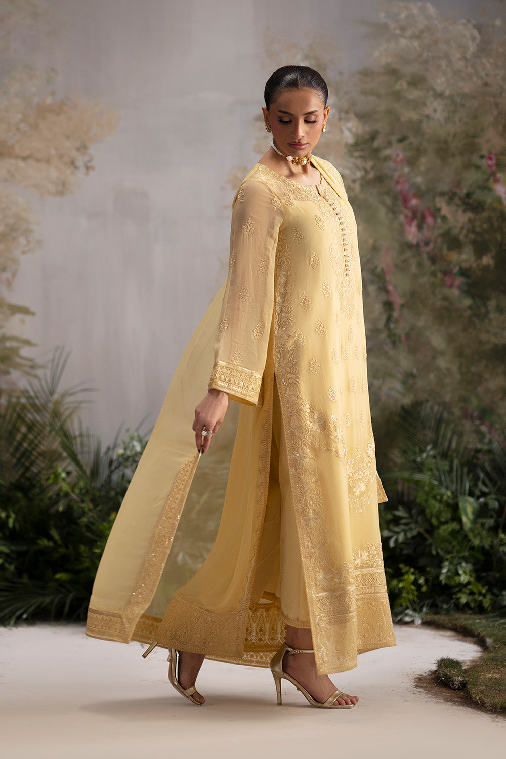 Lemon Embroidered 3-Piece Suit – Semi-Formal & Formal Dress