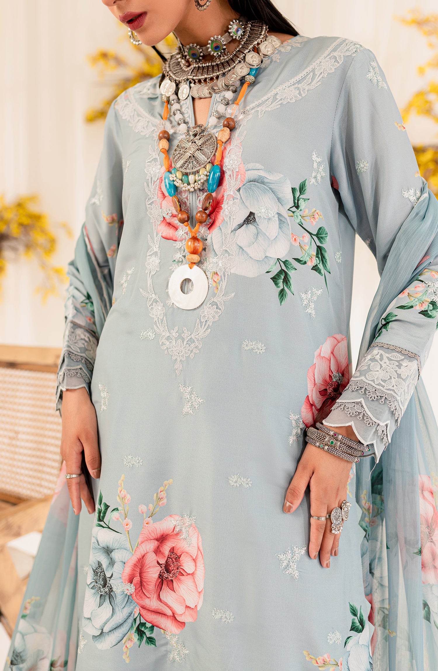 Printed Embroidered Lawn - Montana (MLFD-161)