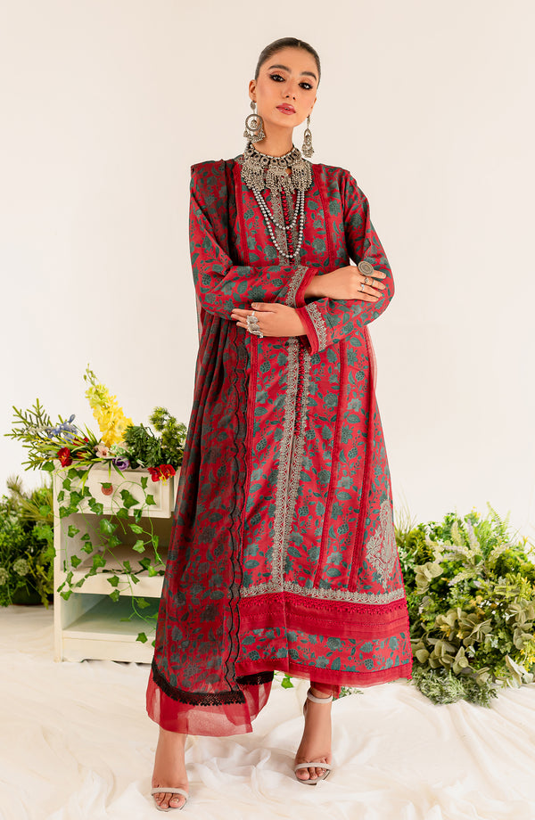 Printed Embroidered Lawn - Ruby (MLFD-167)