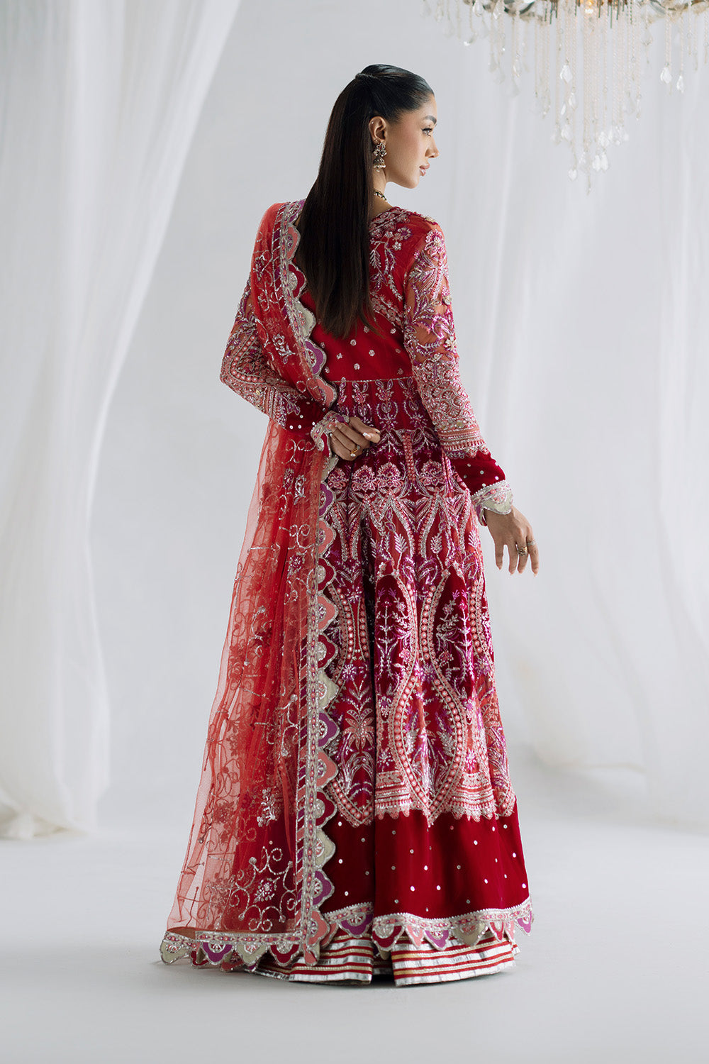 nikah red dress Rooted in tradition our #bridesofmeraj @manaaz_aga on her Nikah.  #bridesofmeraj embodies the heartfelt emotions woven into the scarlet  bridal ensemble. Bride's outfit - @meraj_couture__ Photography