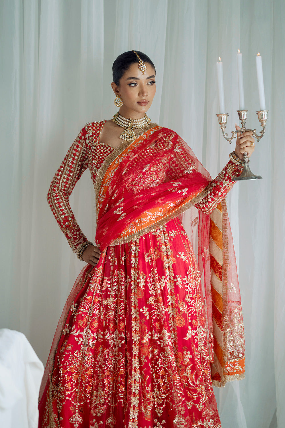 Embroidered Red Maxi – Luxury Bridal Wear Look – Maryum N Maria