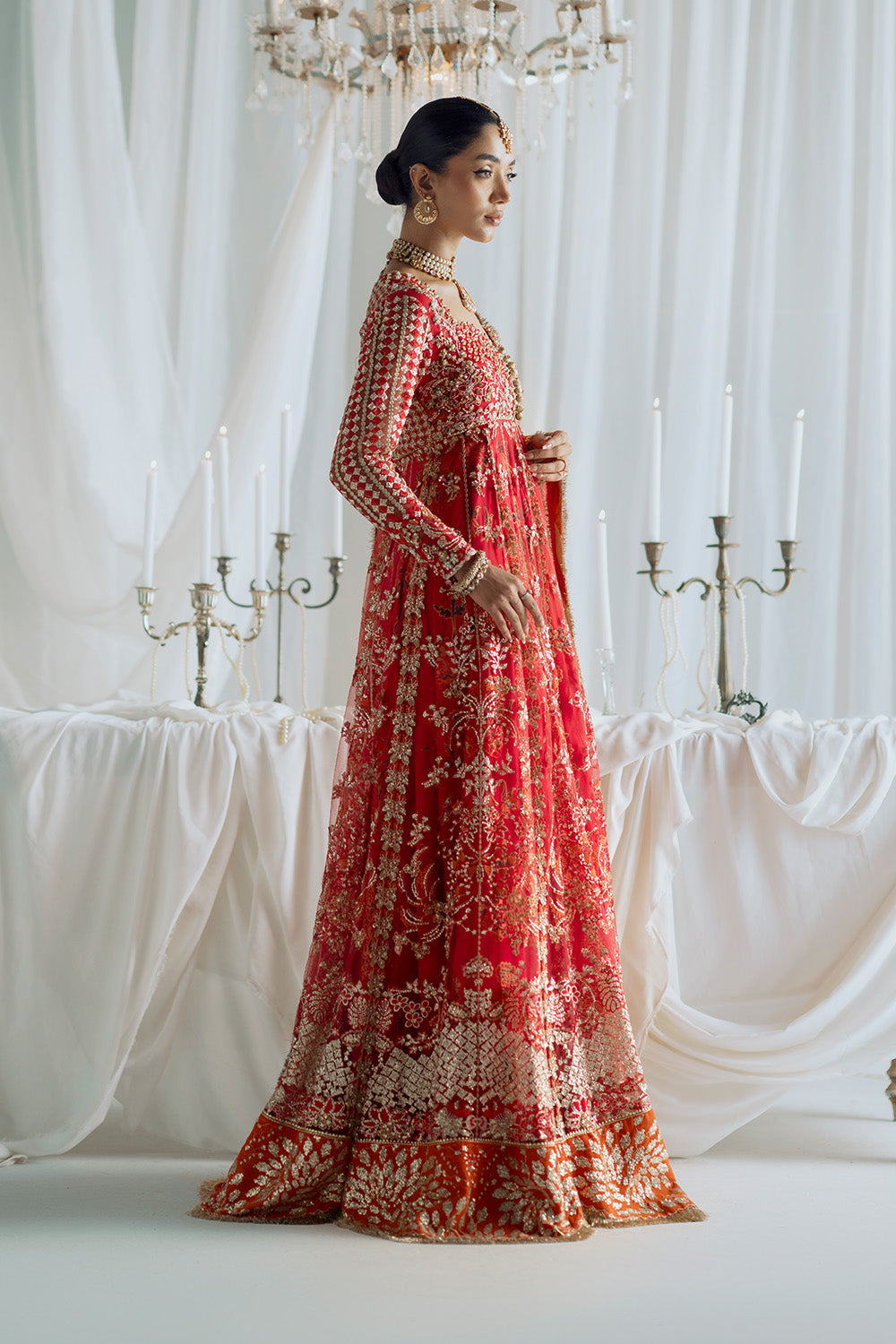 Embroidered Red Maxi Luxury Bridal Wear Look Maryum N Maria Embroidered Red Maxi Luxury Bridal Wear Look Maryum N Maria