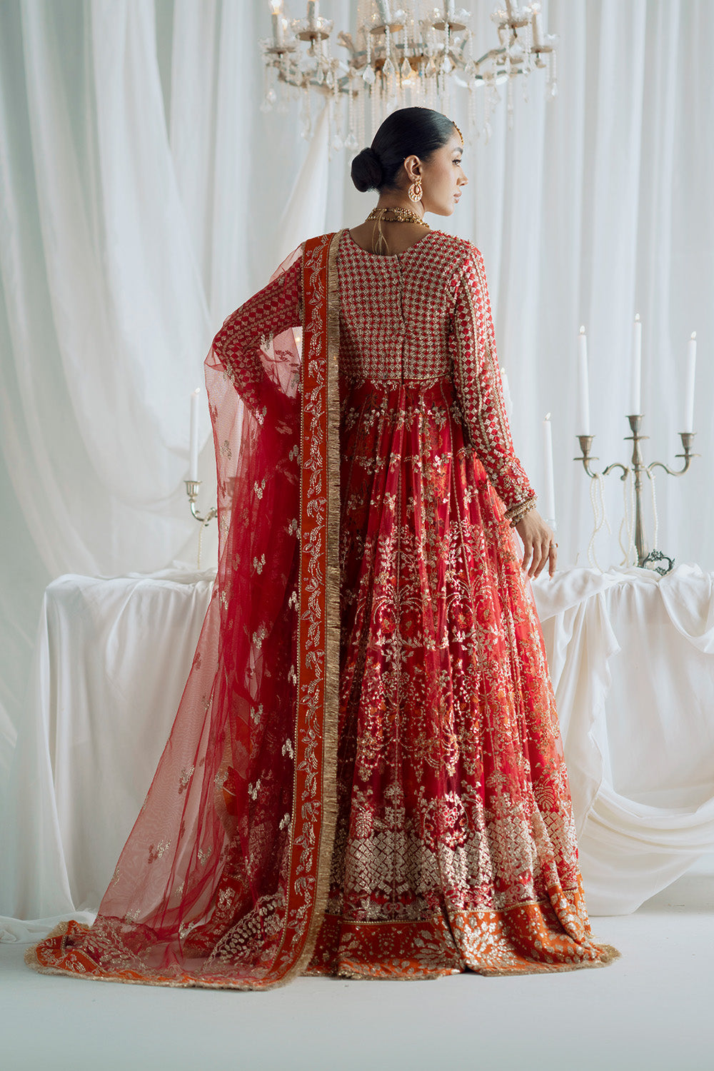 Embroidered Red Maxi – Luxury Bridal Wear Look – Maryum N Maria