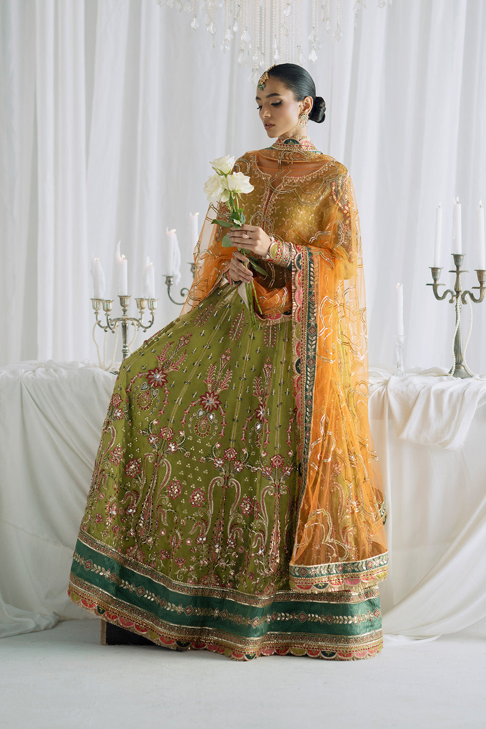 missoni green knit dress Embroidered Organza Maxi – Festive Luxury Pret Look – Maryum N Maria