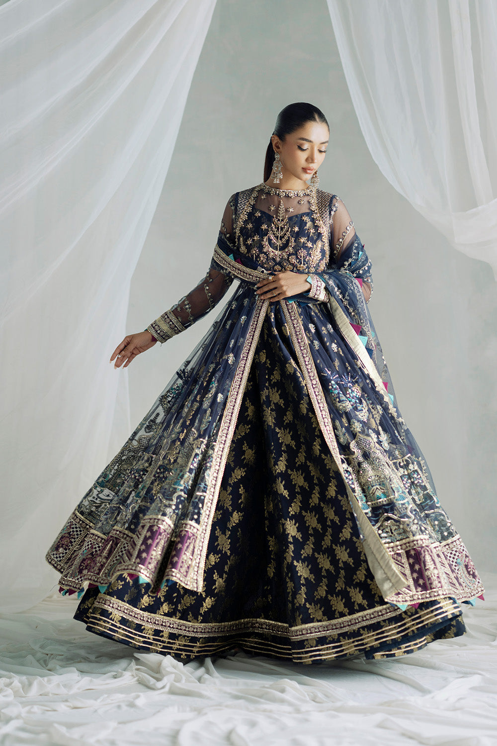 Royal Purple Bareeze Maxi  Luxury Wedding Dresses  Maryum N Maria