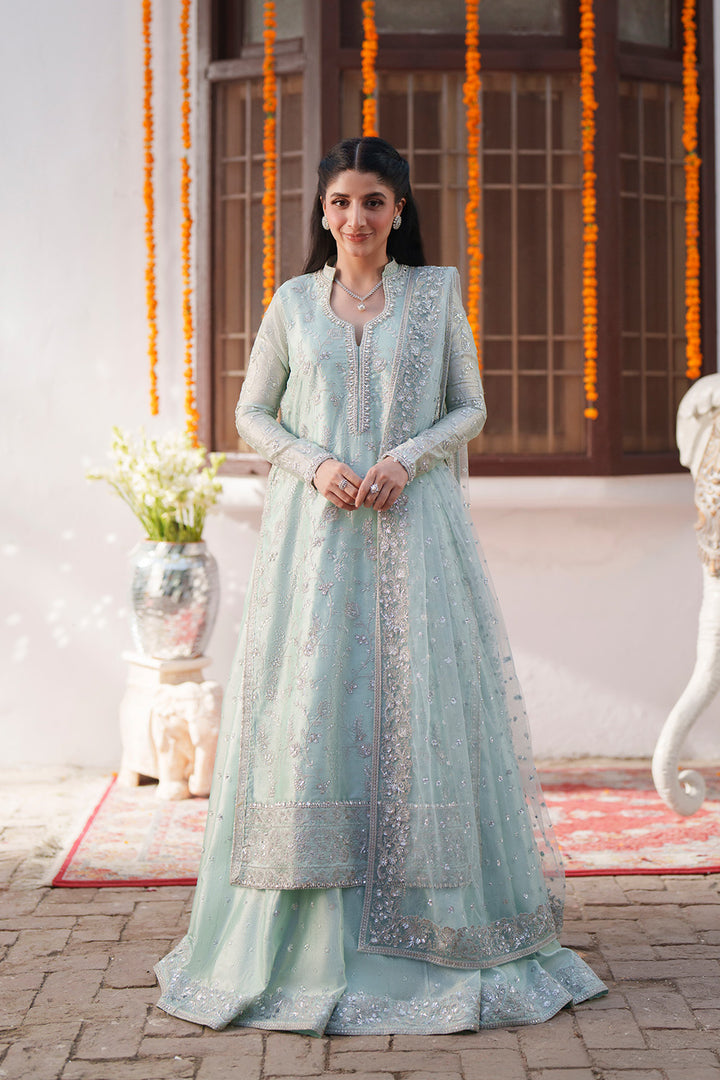 green emerald velvet dress Ice Blue Ready to Wear 3 Piece