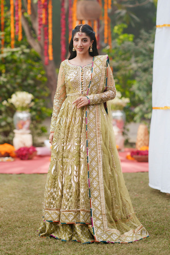Olive Green Walima Bridal Dress