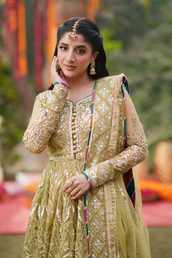 Olive Green Walima Bridal Dress
