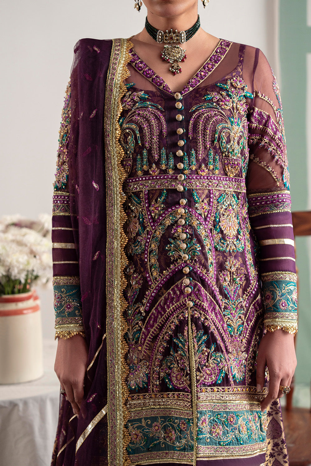 Purple Potion Designer Eastern Dress for Festive Wear  Maryum N Maria