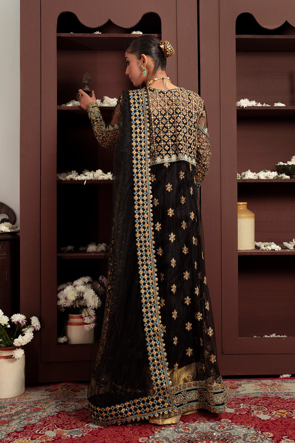 Black 3 Piece Suit for Women | Wedding Formals Pakistan L