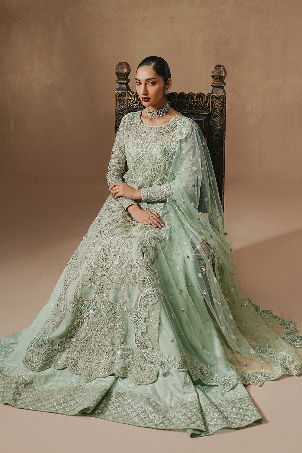 Luxury Mint Wedding Maxi for Walima | Maryum N Maria Luxury Mint Wedding Maxi for Walima | Maryum N Maria