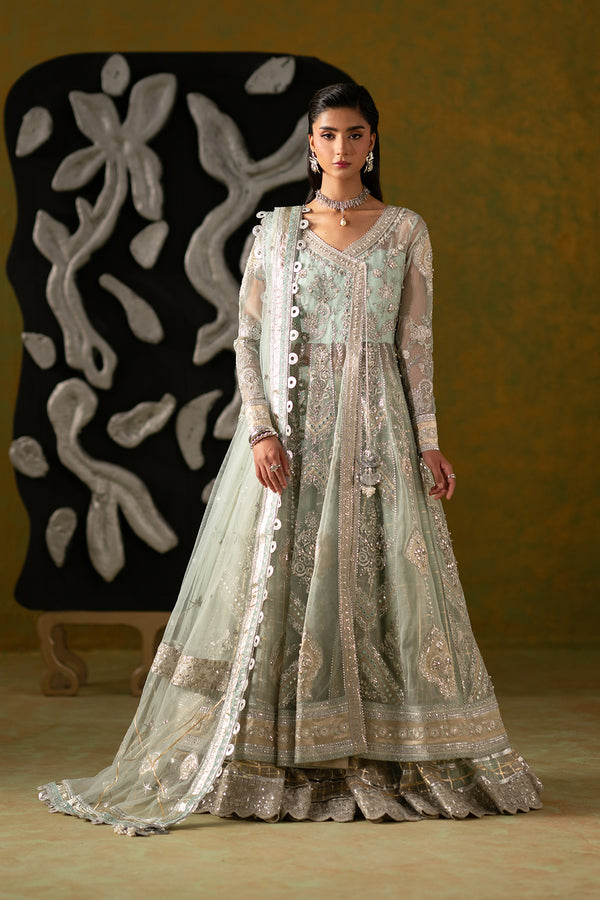 embroidered dress green Soft Green Floral Embroidery Formal Dress – Ohmollydress main image 0