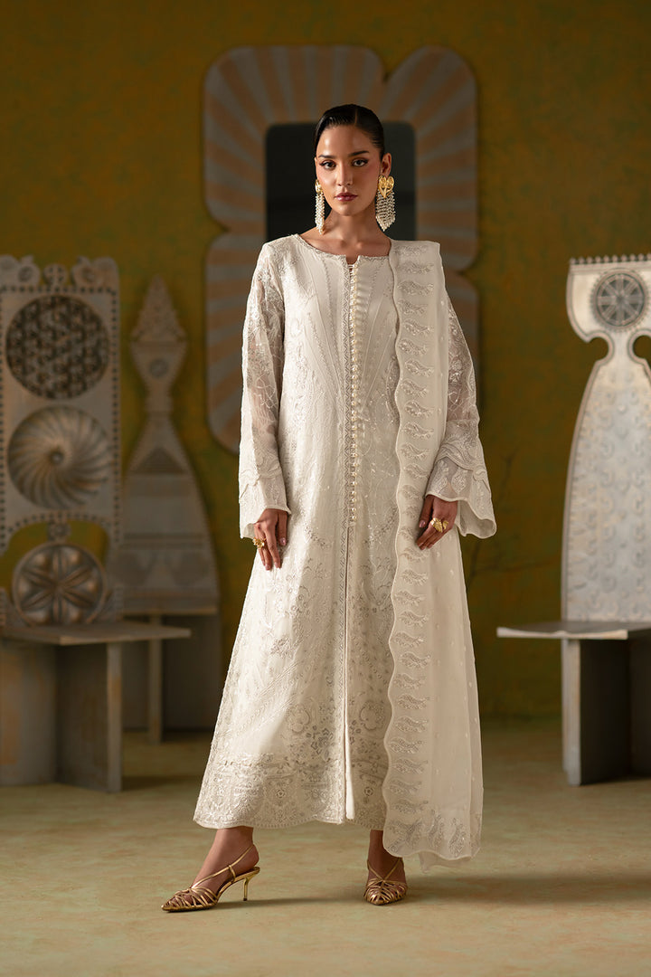 white formal pakistani dresses Rya Formal One Shoulder High Slit Dress main image 0