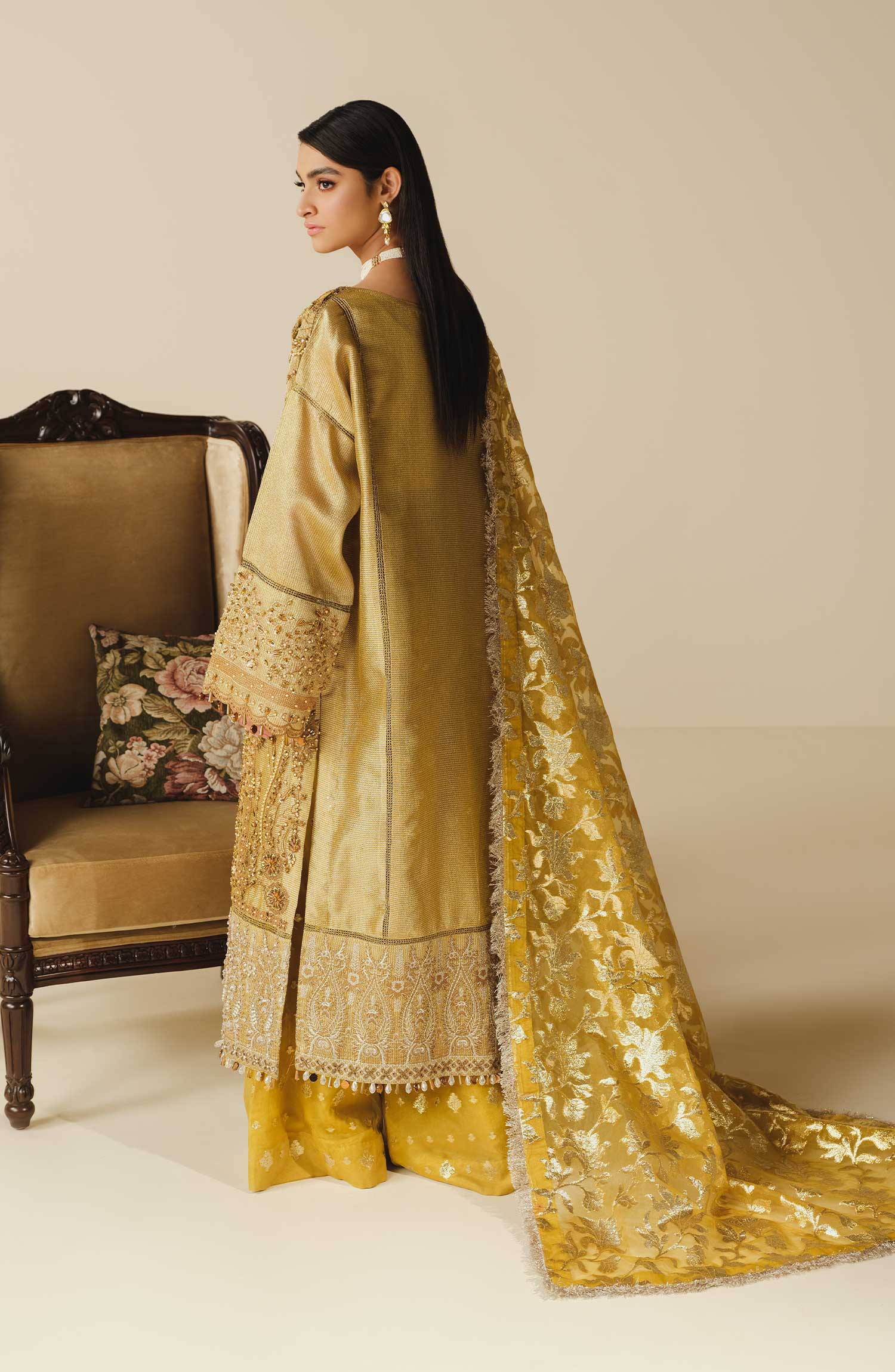 Formal Dress - Gold Mode (MFD-0090) Maryum N Maria