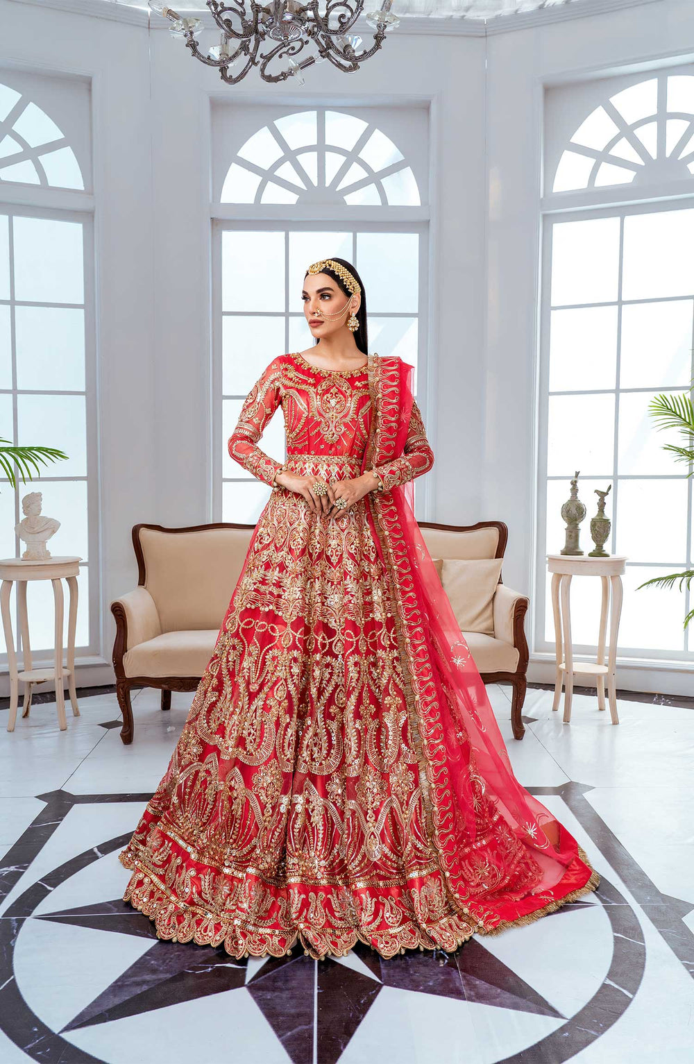 Wedding Wear for Women – Luxury Stitched Bridal Dress in Organza